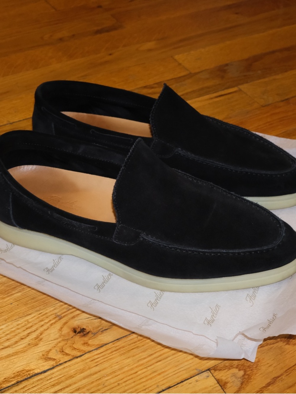 Men's Black Suede Slip-On Casual Loafers (Black Yacht Loafers)